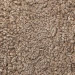 Close-up texture of the soft cream shearling upholstery on bench seat