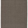 Solid gray taupe handwoven indoor outdoor area rug with vertical textured stripes