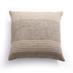 Back view of Corby Pillow featuring striped pattern arranged in square border