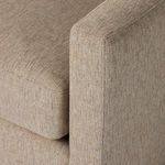 Angle close-up on Hampton sectional arm and seat cushions with visible stitching details