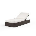 Side angle of Montecito Chaise with backrest partially reclined