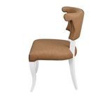 Product Image 5 for Round Back Dining Chair With Matte White Lacquer Legs Upholstered from Worlds Away