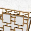 Brass Gate Occasional Table W/ Marble image 3