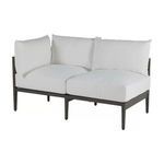 Sectional sofa with left and back cushions for corner configuration
