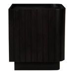 Back panel with vertical ribbed wood design matching front and sides