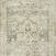 Rosette Sage Beige traditional rug runner with three central medallions in soft muted tones