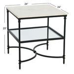 Product Image 3 for Evelyn End Table with Glass Storage Shelf from Creative Co-Op