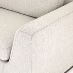 Close-up angle showing fabric texture and cushion detail on armrest of Colt Sofa