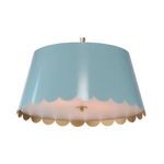 Front view of Mirasol Pendant highlighting scalloped edge and gold interior detail