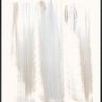 Minimalist abstract painting with broad vertical brushstrokes in soft neutral tones and subtle texture