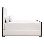 Alternate side profile showing full profile of headboard and footboard with upholstery edges