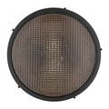 Bottom view highlighting clear pebbled glass diffuser with textured pattern on Seafarer Pendant
