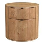 Theo Two Drawer Round Nightstand image 1