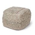 Product Image 5 for Handwoven Textured Taupe Pouf from Anaya Home