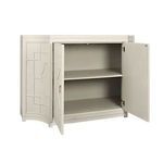 Product Image 2 for Two Door Decorative Rattan Overlay Cabinet With Curved Ends Painted from Worlds Away