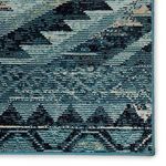 Detailed corner view highlighting sharp ribbed texture and geometric pattern border