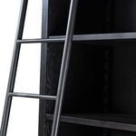 Product Image 18 for Admont Worn Black Veneer Traditional Double Bookcase with Ladder from Four Hands