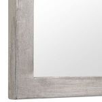Close-up of Olivia Mirror frame showing silver-gray textured MDF and subtle grain