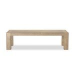 Abaso Dining Table front view from longer side showing legs and table edge