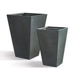 Product Image 1 for Fibreclay Tall Square Vases, Set Of 2 from Napa Home And Garden