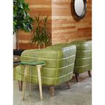 Product Image 3 for Magdelan Tufted Leather Arm Chair - Emerald from Moe's