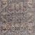 Top-down round rug variant of Rosemarie Graphite / Multi showing intricate border patterns with distressed finish