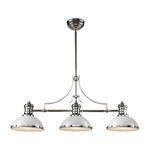 Product Image 1 for Chadwick 3 Light Island In Gloss White/Polished Nickel from Elk Lighting
