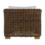 Back view of Montauk Raffia Lounge chair showing woven raffia detail without cushions