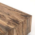 Close-up detail of wood grain pattern and smooth surface of Hudson Square Coffee Table edge