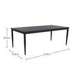 Product Image 1 for QS Brookings Aluminum Rectangle Slatted Dining Table, Midnight from Summer Classics