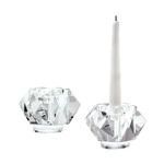 Product Image 1 for Small Faceted Star Crystal Candleholders   Set Of 2 from Elk Home