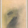 abstract painting with soft washes of beige and gray creating a blurred, calming composition