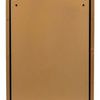 Back side of gold surface mount cabinet showing mounting holes and edge seal