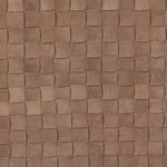 Detailed shot of the leather weave pattern covering the seating surface of Wyatt Bench