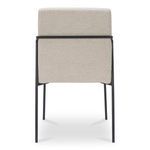 Rear view displaying the iron frame wrapping around backrest of Danny Dining Chair