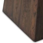 Close-up detail of oak base texture highlighting wood grain and warm brown color