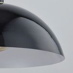 Product Image 3 for Camille Large Glossy Black Dome Pendant Light from Mitzi