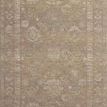 Louisa Taupe / Gold traditional area rug with muted taupe, pale blue, and cream Turkish-inspired pattern