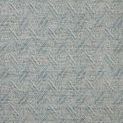 Raven Blue / Ivory Rug with layered geometric chevron pattern in soft blue and ivory tones, handwoven texture