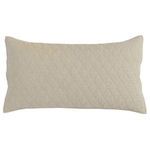 rectangular beige cotton sham with textured diamond pattern and soft prewashed cotton fabric