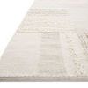 Side angle showing the rug's thickness and detailed high-low texture with looped and flat weave patterns