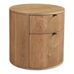 Theo Two Drawer Round Nightstand image 6