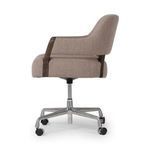 Left side view showing profile of Henrik Desk Chair with emphasis on seat thickness and armrest curve