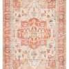 Rhoda Medallion rug featuring a faded orange and ivory Persian-inspired medallion design with a distressed vintage look