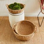 Product Image 4 for Seagrass Shallow Baskets With Handles, Set Of 3 from Napa Home And Garden