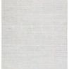 Mona Handmade Rug with subtle cream and gray striped design and hints of black, 8 by 10 feet.
