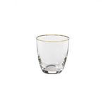 Product Image 1 for Sensa Glassware Tumbler, Set of 6 - Clear with Golden Rim from Casafina