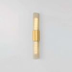 Somersville Wall Sconce shown illuminated with diffused light through etched glass