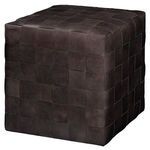 Product Image 1 for Woven Leather Ottoman from Jamie Young