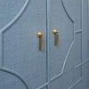 Product Image 5 for Two Door Decorative Rattan Overlay Cabinet With Curved Ends Painted from Worlds Away